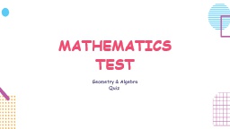 Mathematics Test