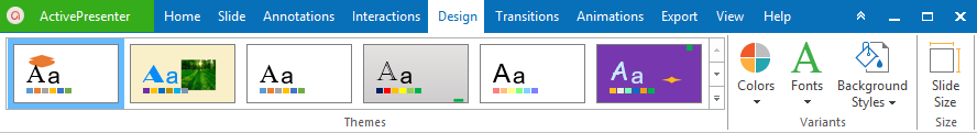 Design tab