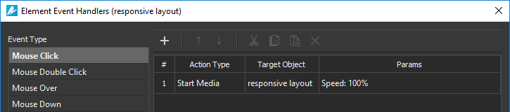 Use event actions to create custom buttons.