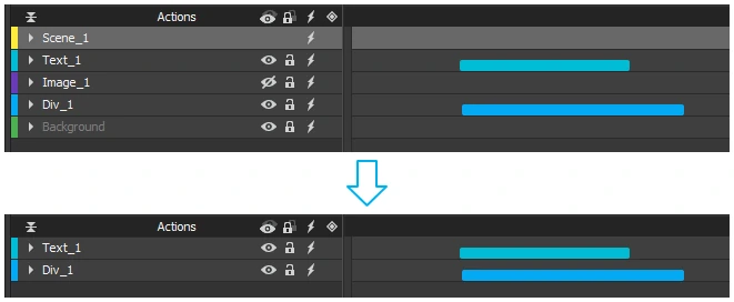 Filter out elements that contain no animation at all.