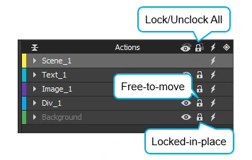 Lock elements so that you don't move them by mistake.