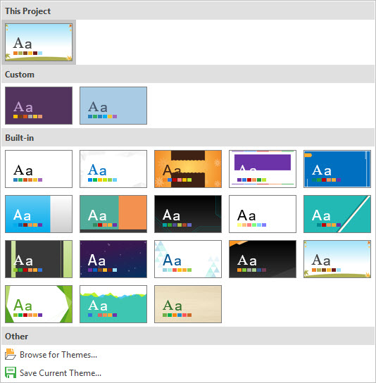 Using Themes in ActivePresenter 7