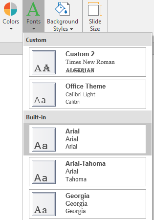 Working with Theme Fonts