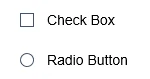 Default check box and radio button.