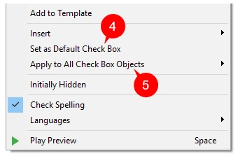 Style a check box and set it as the default one for future use.