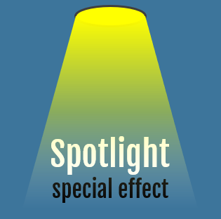Spotlight helps you easily direct your audience attention to a specific part of a slide.