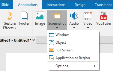 Learn to take screenshots with ActivePresenter.