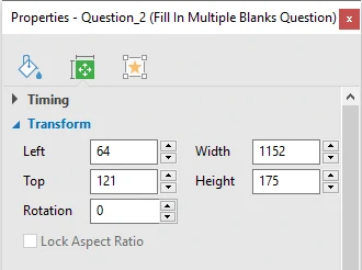 How to Resize a Fill in Multiple Blank Question