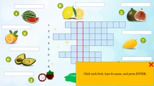 Fruit Names – Crosswords
