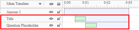This is how animation effects appear in the Timeline pane.