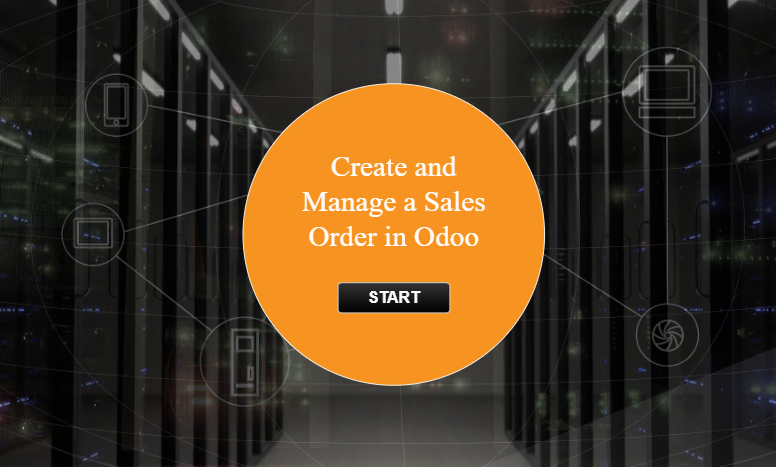 Create and Manage a Sales Order in Odoo demo start screen