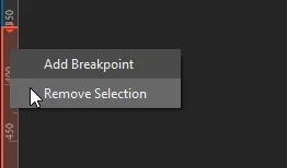 Remove breakpoints on the Canvas rulers.