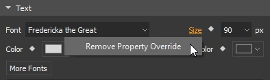 Remove overrides to revert properties and animations to the default.