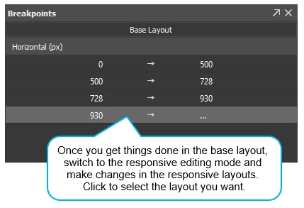 Animate in the base layout first and later make changes in the responsive layouts.