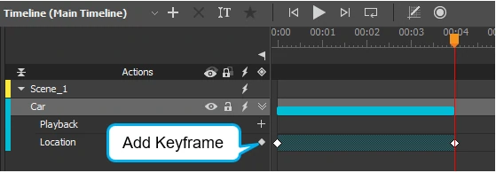 Create Location Keyframe.