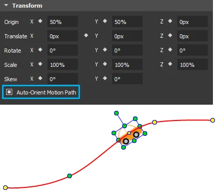 The Auto-Orient Motion Path check box is enabled only if the element already has a motion path.