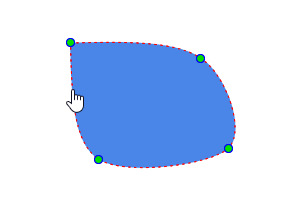 Straighten a curved segment.