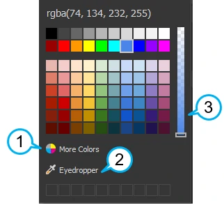 Click the Color button to open the color picker.