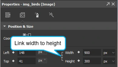 If you want to freely change its size, just clear the Link width to height check box (the chain icon) in the Position & Size section of the Properties pane.