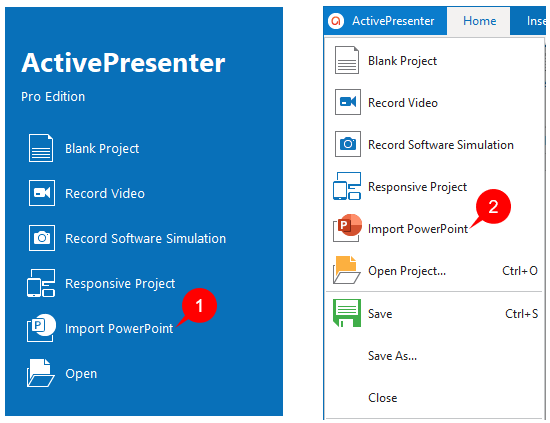 Import PowerPoint to create video presentation