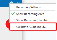 Calibrate Audio Input When Recording Screen