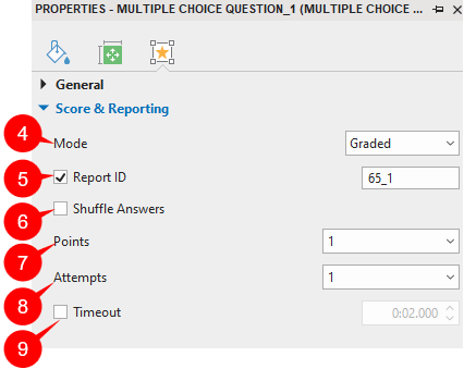 How to Set Score and Reporting for Multiple Choice Questions