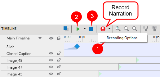 Record Narration in Timeline