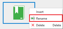 Rename object template item