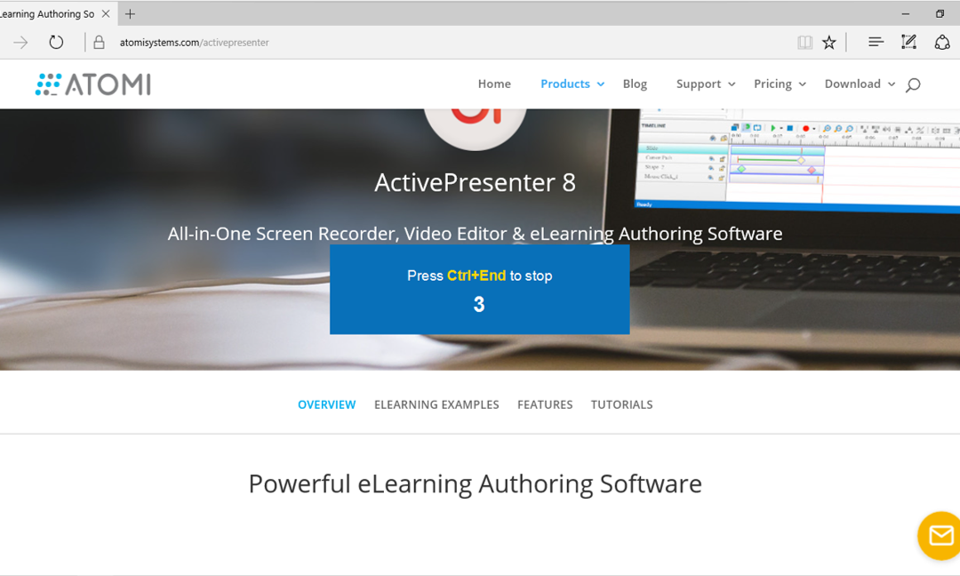 How to Start and Stop Recording in ActivePresenter 8
