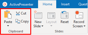 Copy, Cut, and Delete Slides in ActivePresenter 8
