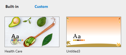 Custom slide template