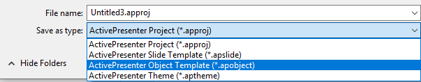 Save Object Templates