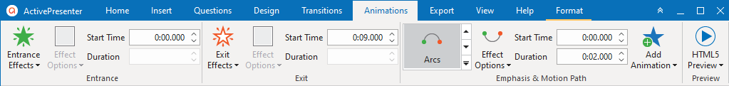 Access the Animation tab to add animation to objects