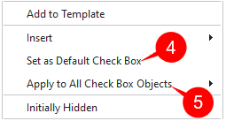 Set as Default Check Box/ Radio Button