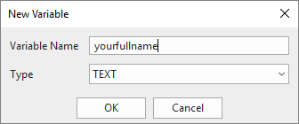 Type variable name