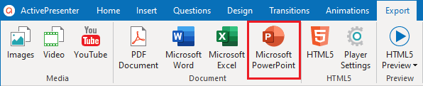 Export Projects to Microsoft PowerPoint