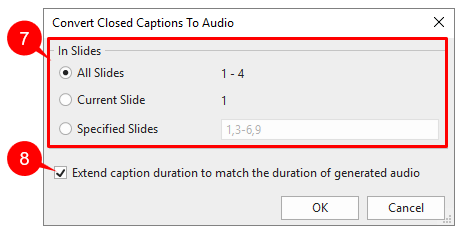 Use Batch Operations to Convert Closed Captions to Audio.