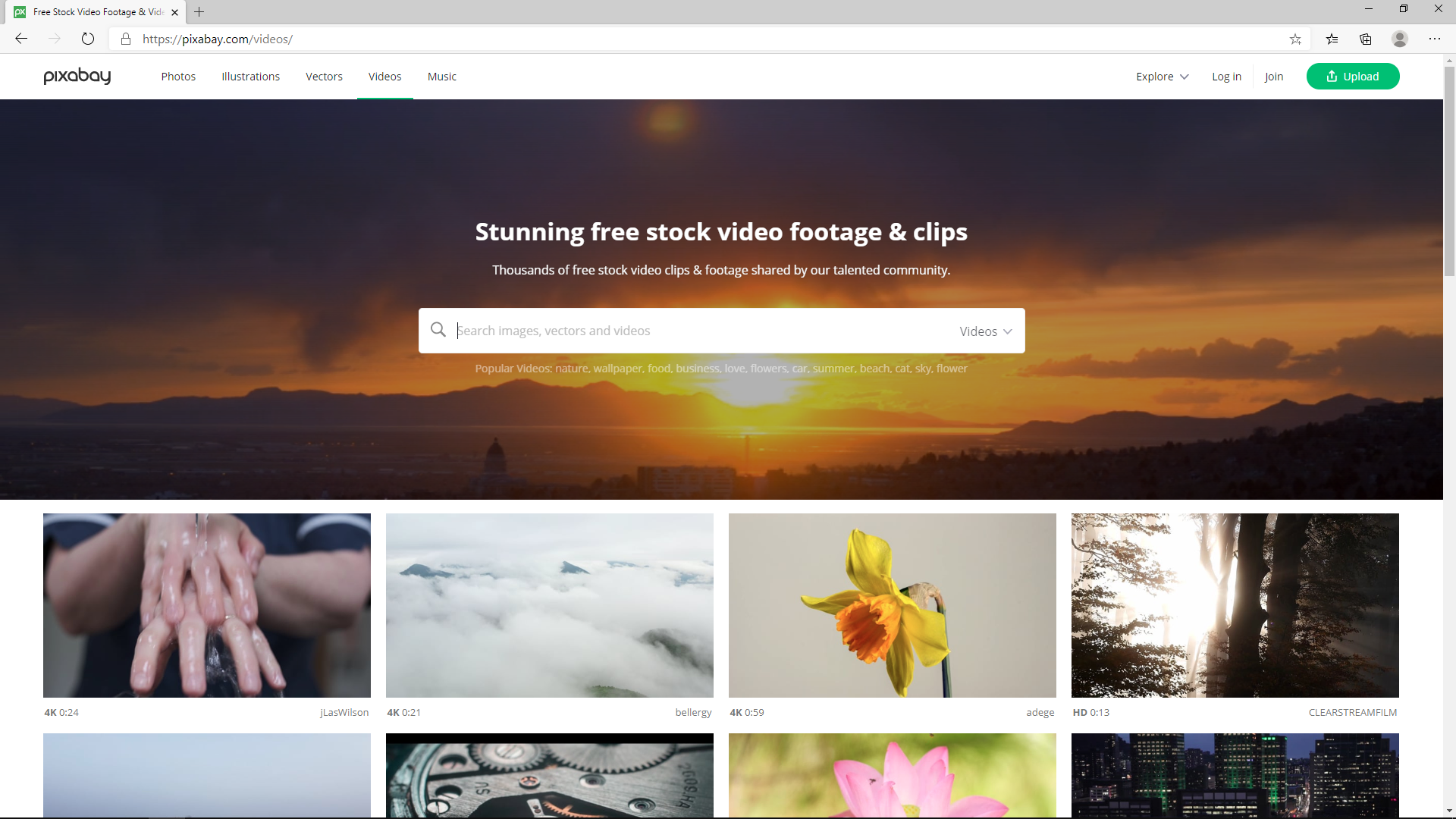 Top 5 Great Free Stock Video Sites: Pixabay