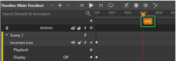 If the main timeline doesn't have any animations but you still want the scene to be shown for some time in the video, you can add a label to that main timeline.