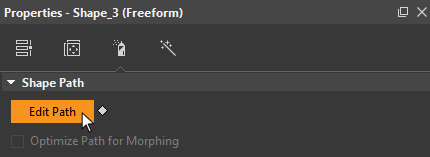Edit Path button on the Properties pane