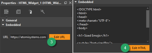 Edit HTML Widgets