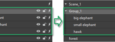 Group Elements in Saola Animate 3