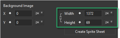 Change the Width and Height to px unit to make the background image show its actual size.
