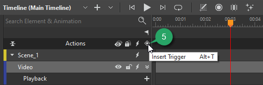 Use Timeline Triggers to play video/ audio automatically