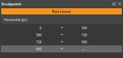 Base Layout in Responsive layout