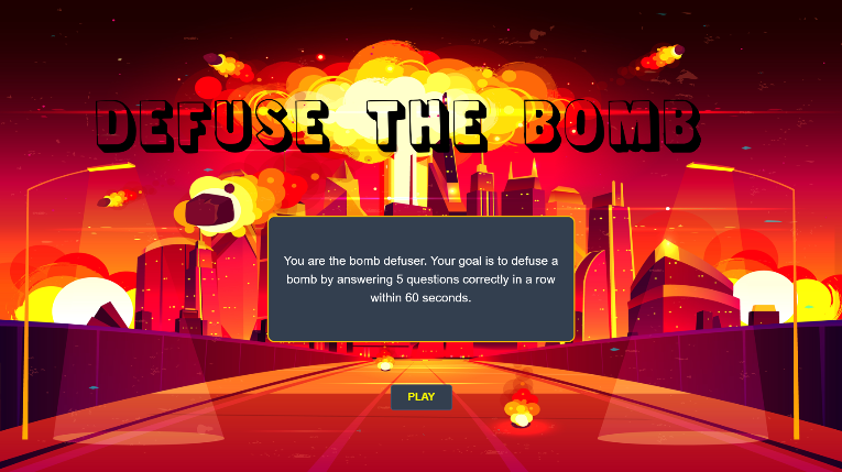 create defuse the bomb game