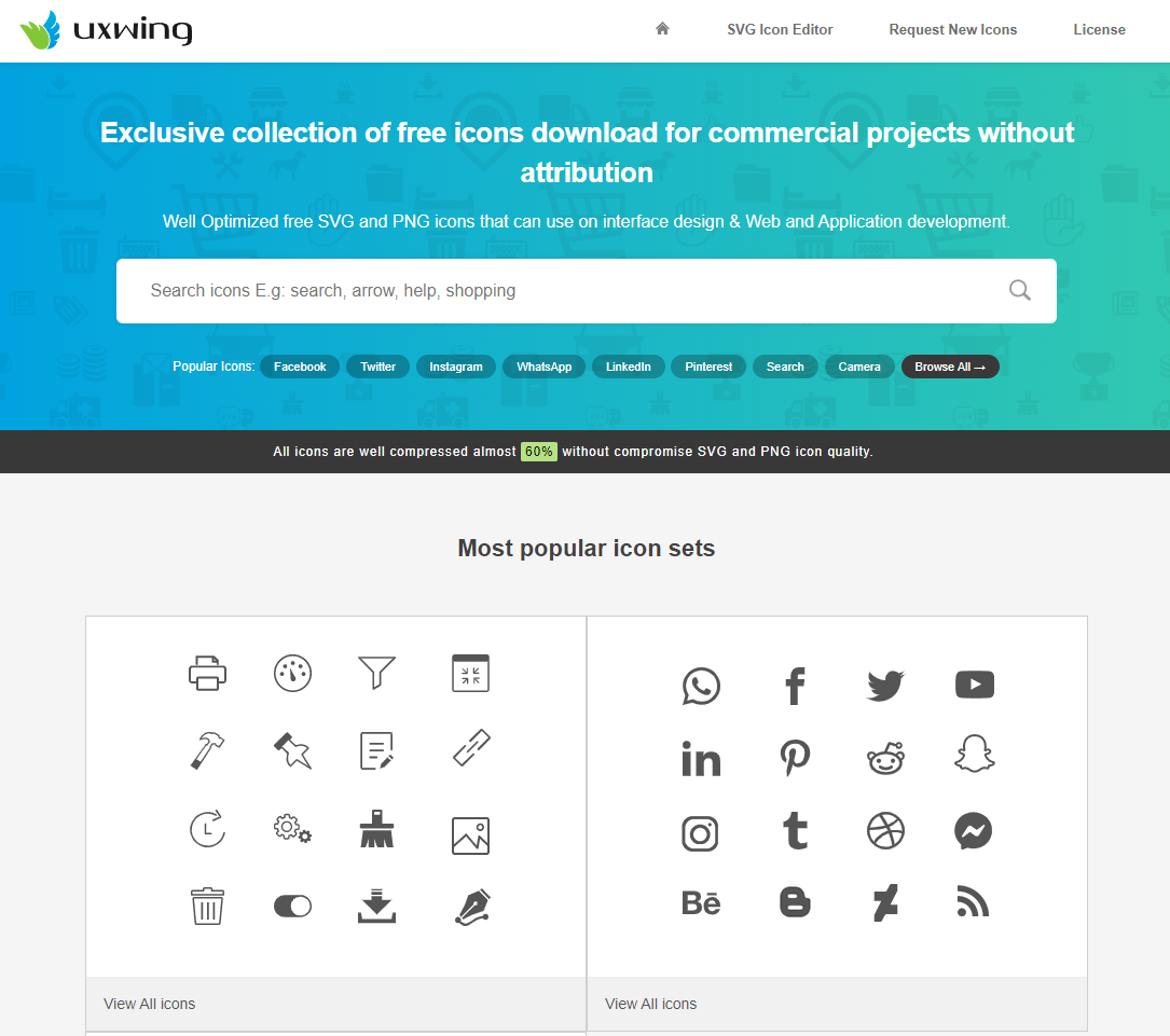 UXwing allows to download free icons for commercial use