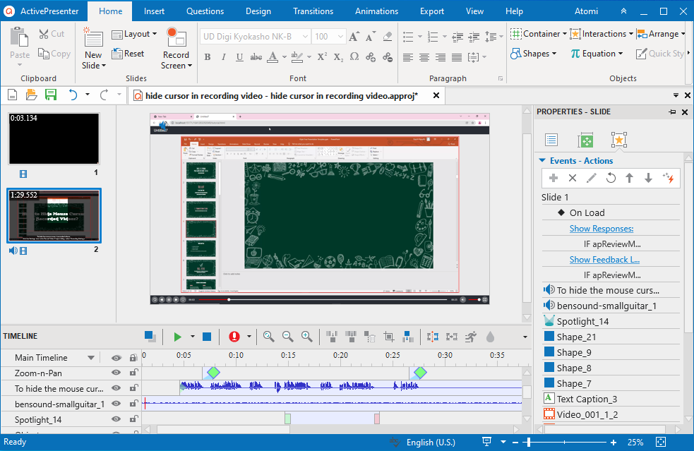 Video editor for PC free download, ActivePresenter