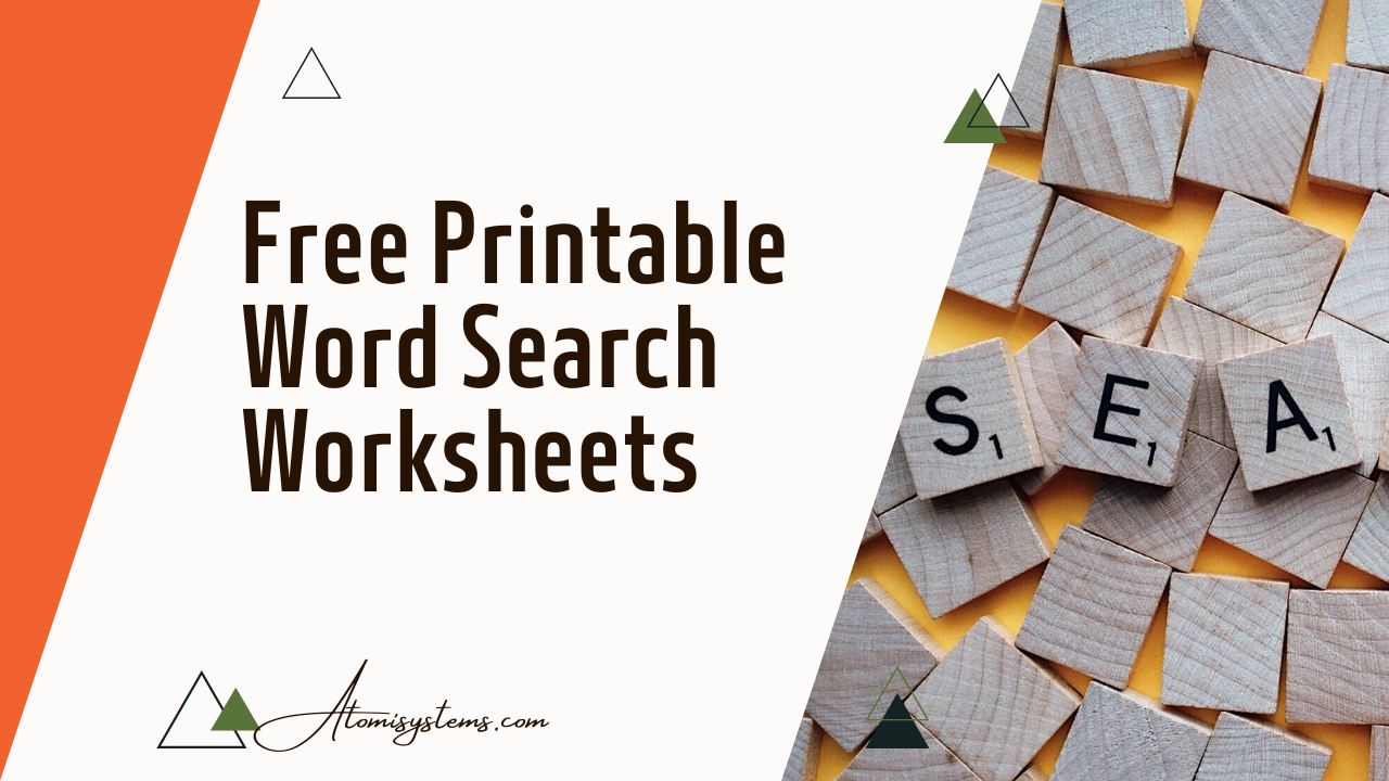 Free Printable Word Search Wordksheets