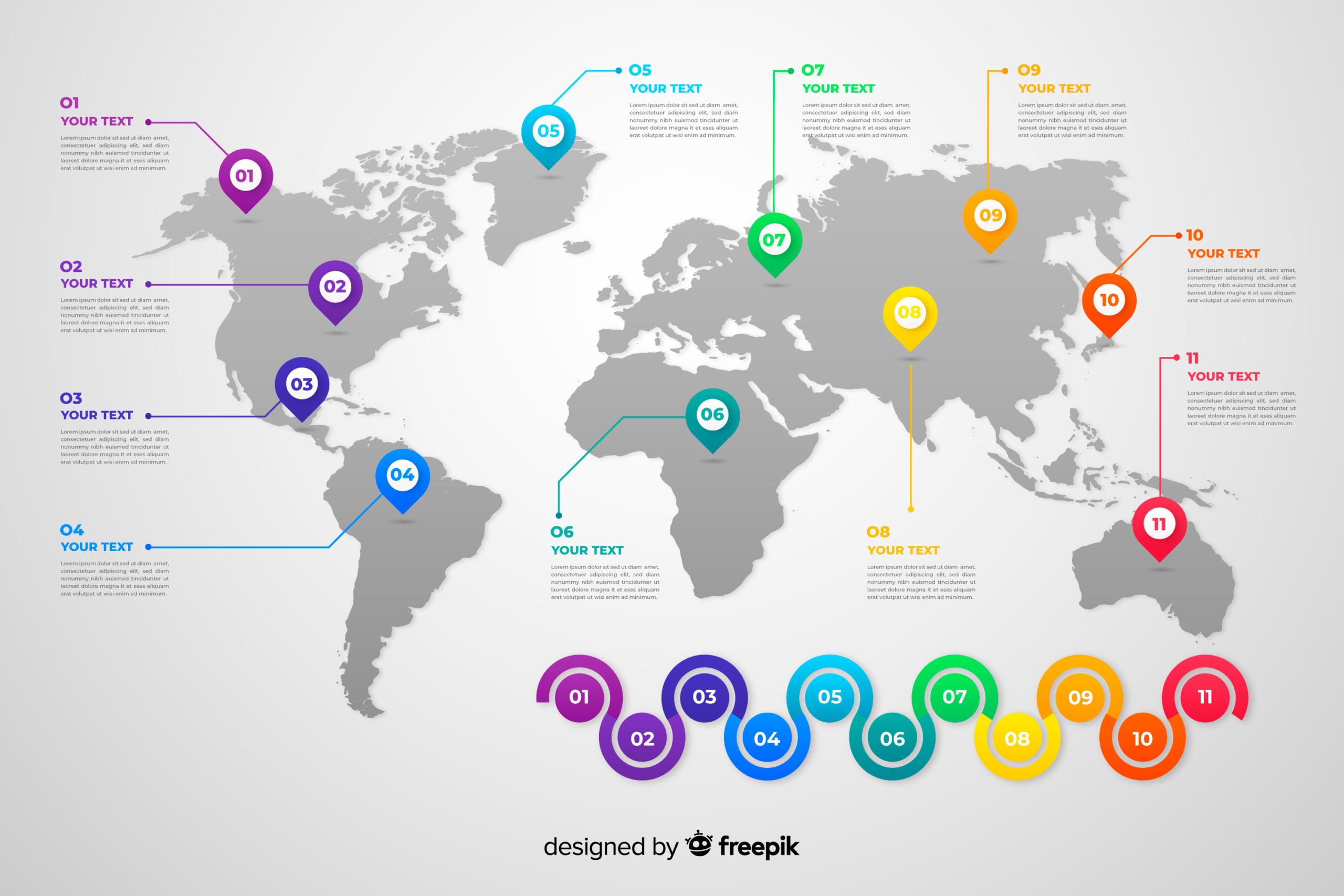 world map infographics